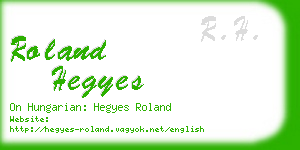 roland hegyes business card